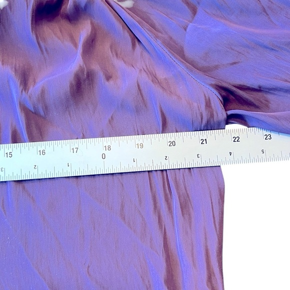 Chico’s Shirred Tie-Neck Raglan-Sleeve Blouse Size 1 (M) - Picture 7 of 9